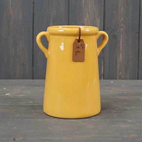 Burnt Yellow Vase (14cm) detail page